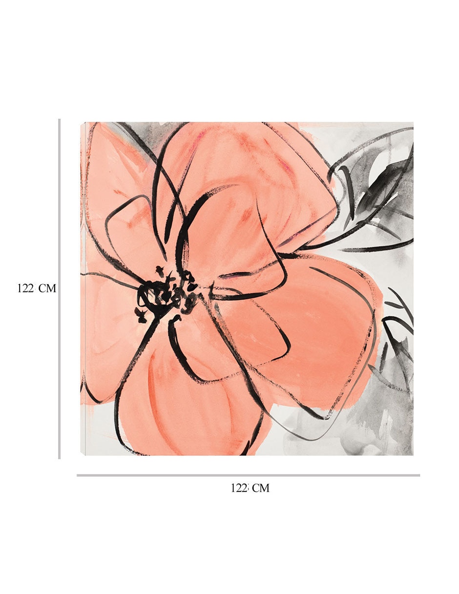Cuadro decorativo Rosa Café II técnica mixta Floración 2