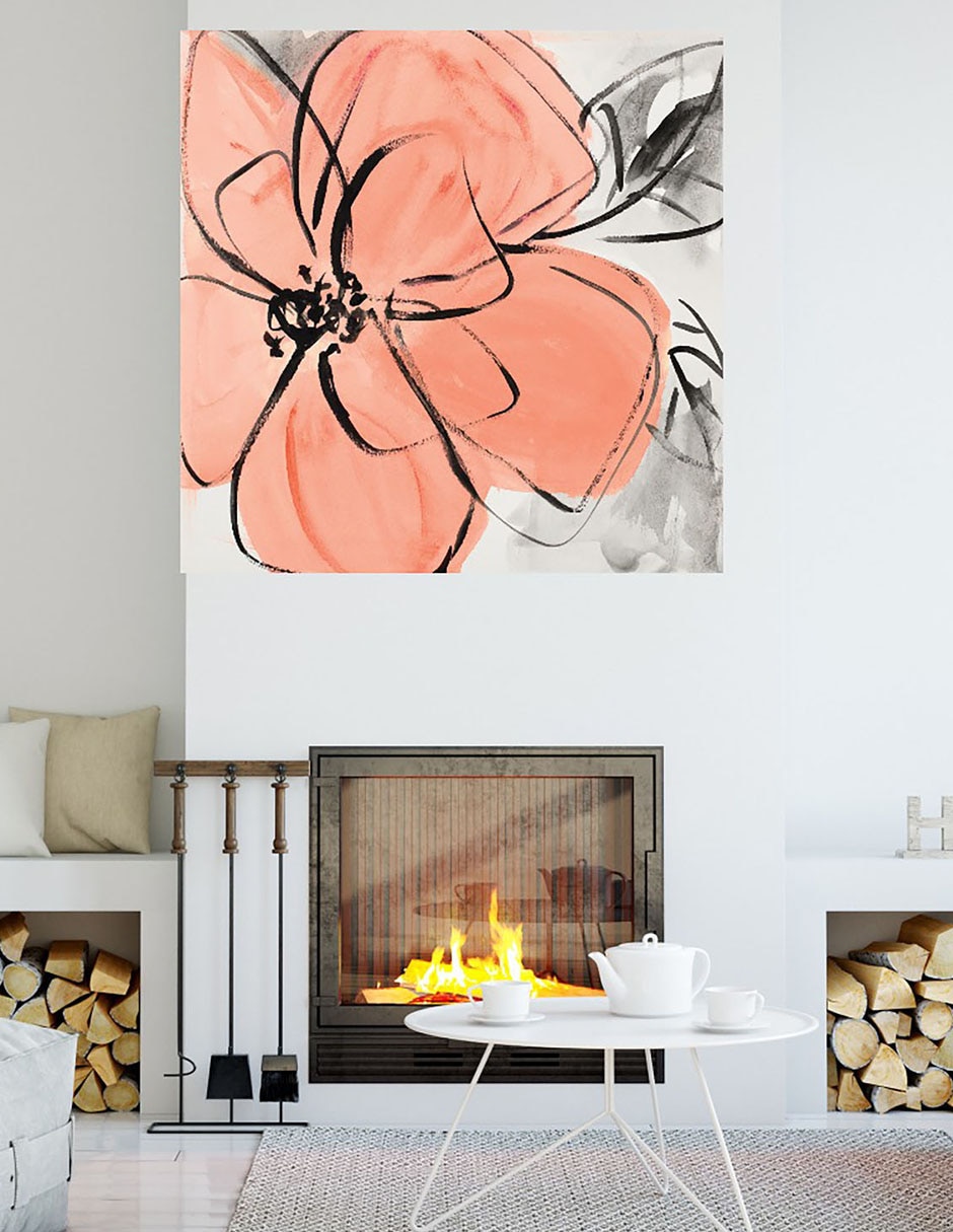 Cuadro decorativo Rosa Café II técnica mixta Floración 6