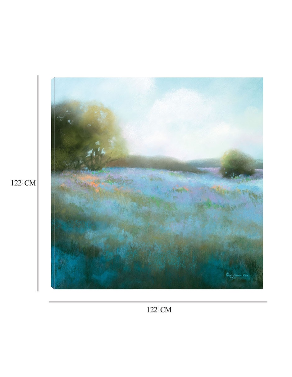Cuadro decorativo Primavera azulada II técnica mixta Campos 8