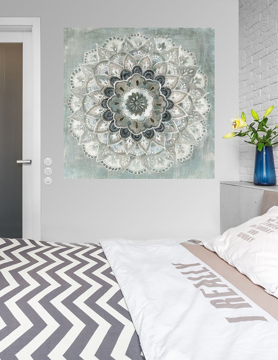 Cuadro decorativo Resplandor neutral técnica mixta Formas 5