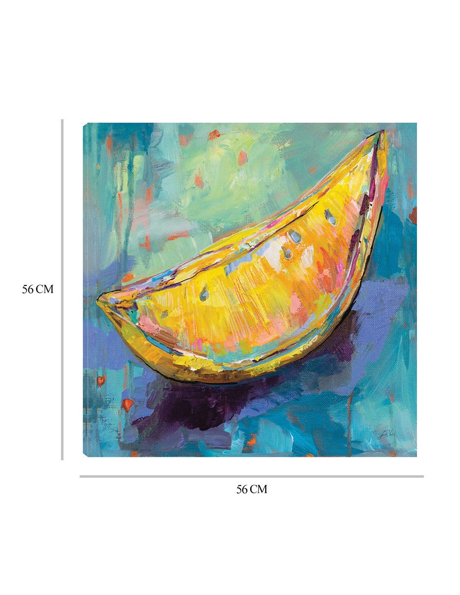 Cuadro decorativo Rodaja de limón técnica mixta Frutas 2