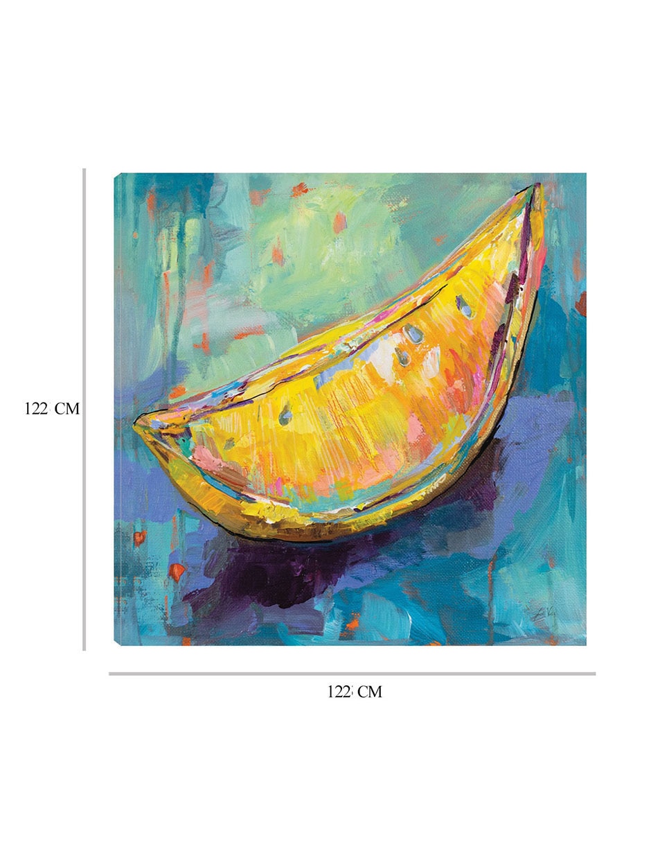 Cuadro decorativo Rodaja de limón técnica mixta Frutas 8
