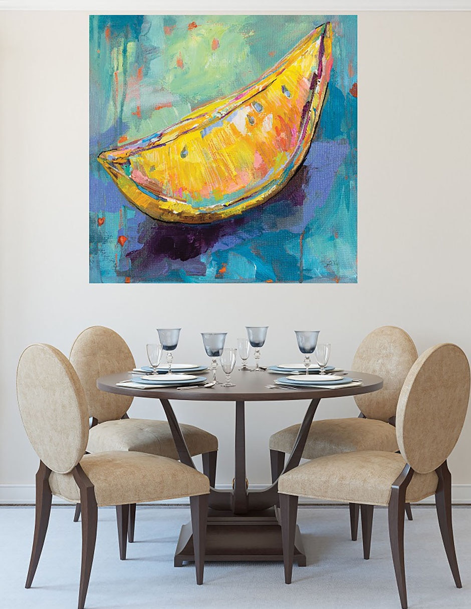 Cuadro decorativo Rodaja de limón técnica mixta Frutas 6