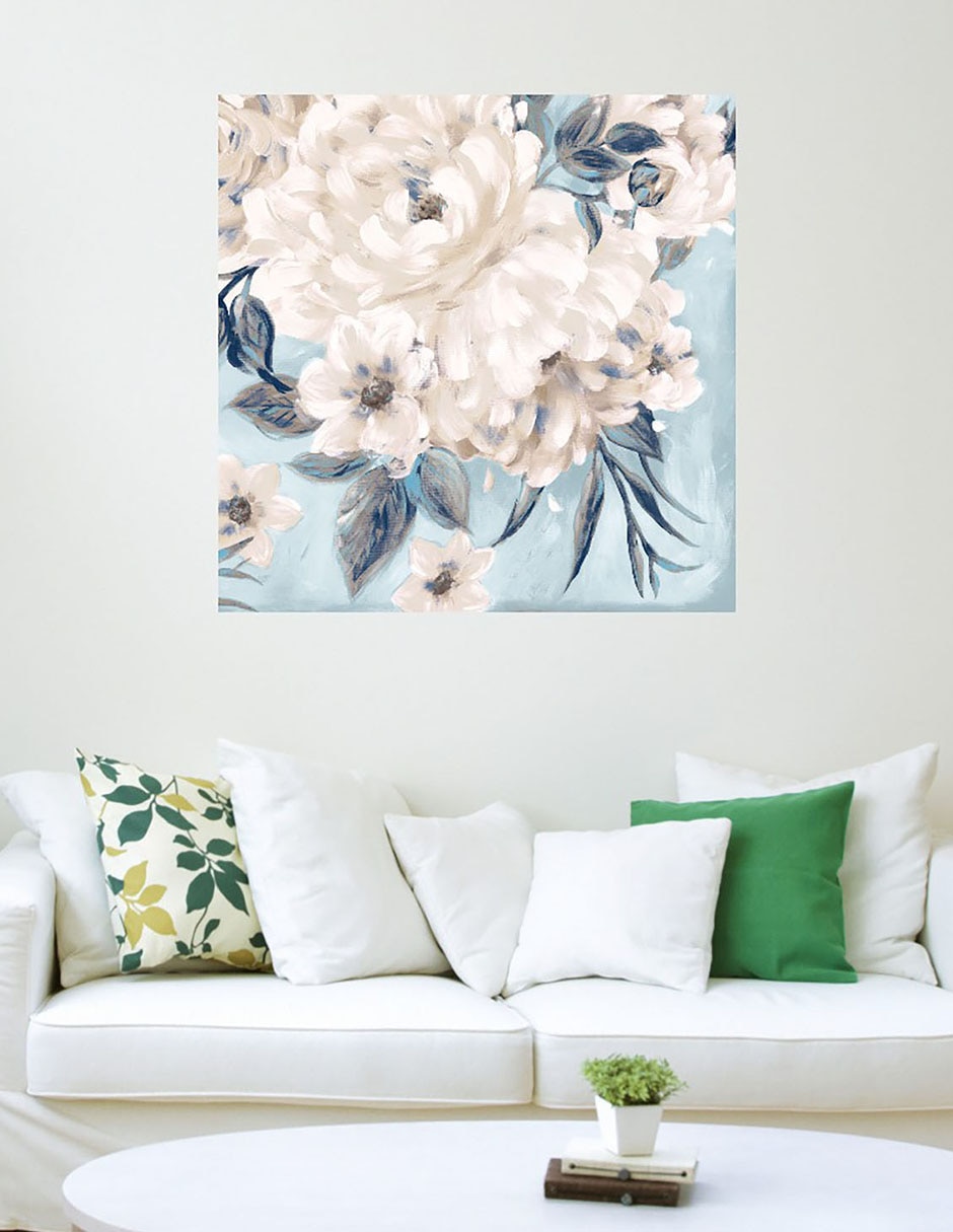 Cuadro decorativo Romance índigo técnica mixta Primavera 5
