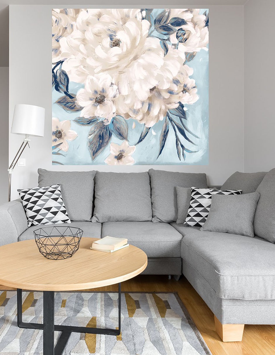 Cuadro decorativo Romance índigo técnica mixta Primavera 6