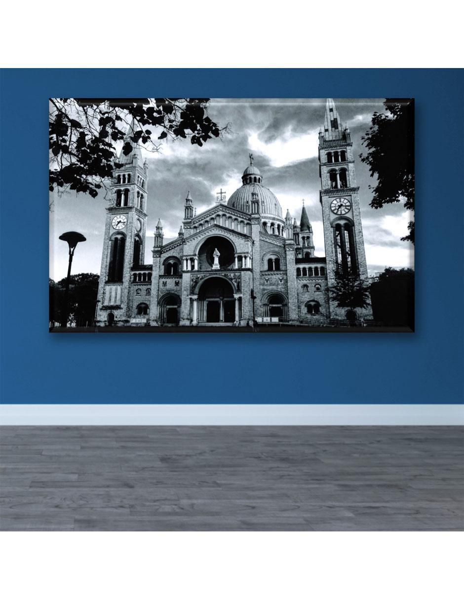 Cuadro decorativo Catedral blanco y negro 3