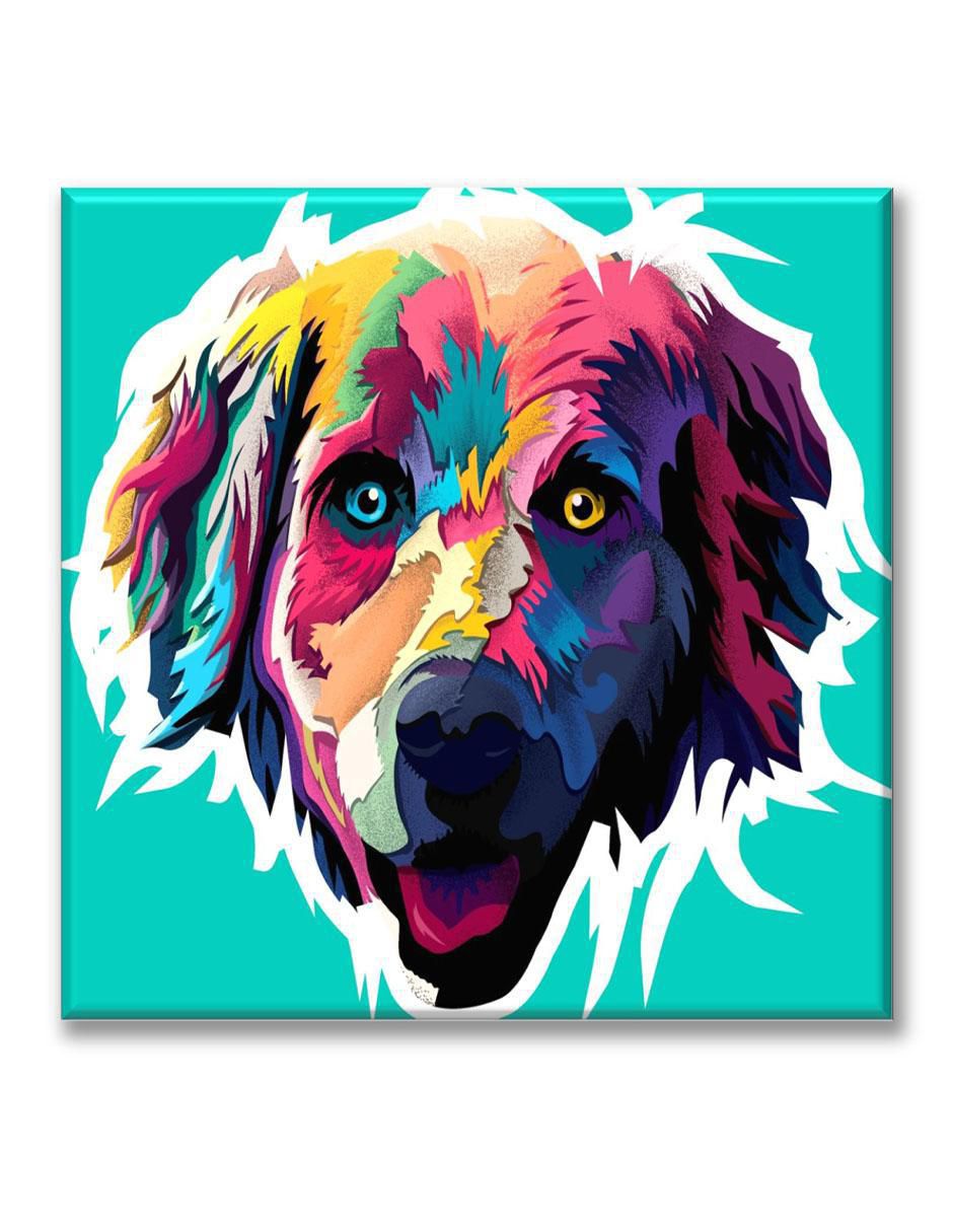 Cuadro decorativo Cachorro colorido
