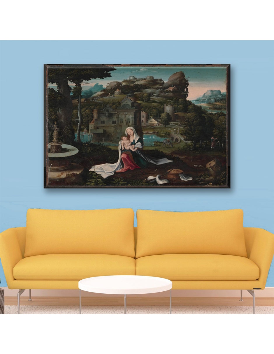 Cuadro decorativo Paisaje con la huida a egipto 2