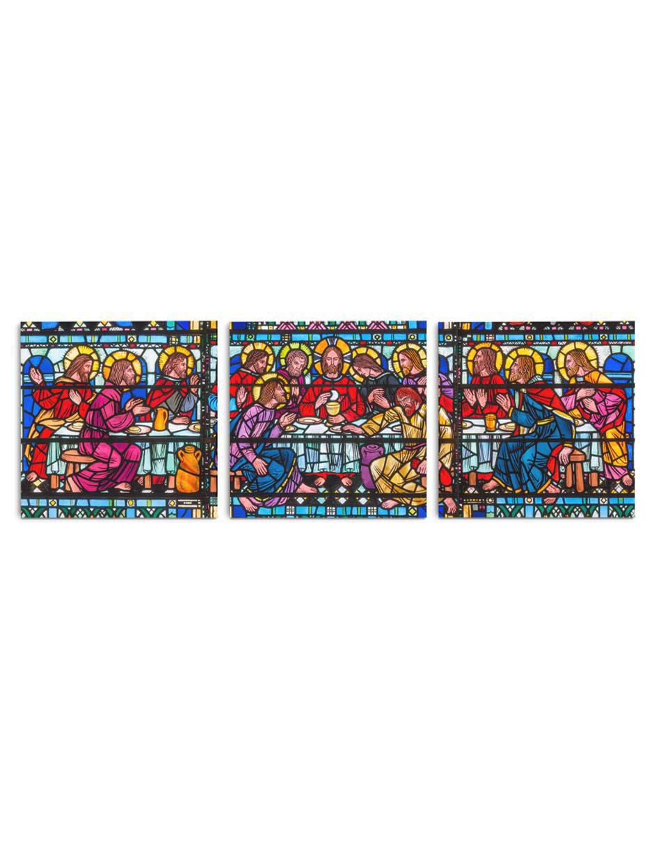 Cuadro decorativo set de última cena en cristal con barniz a registro