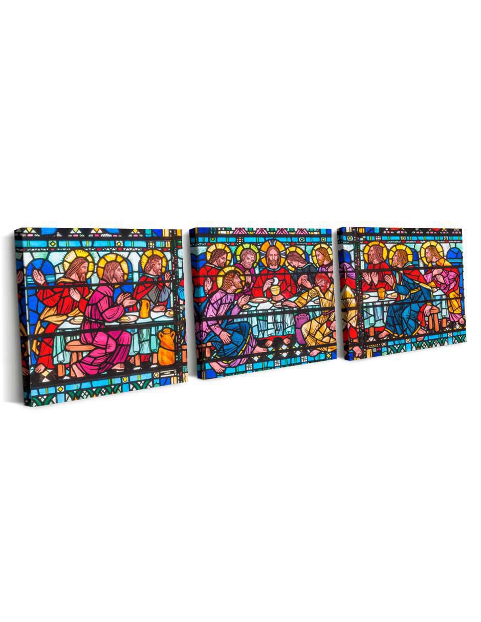 Cuadro decorativo set de última cena en cristal con barniz a registro 2