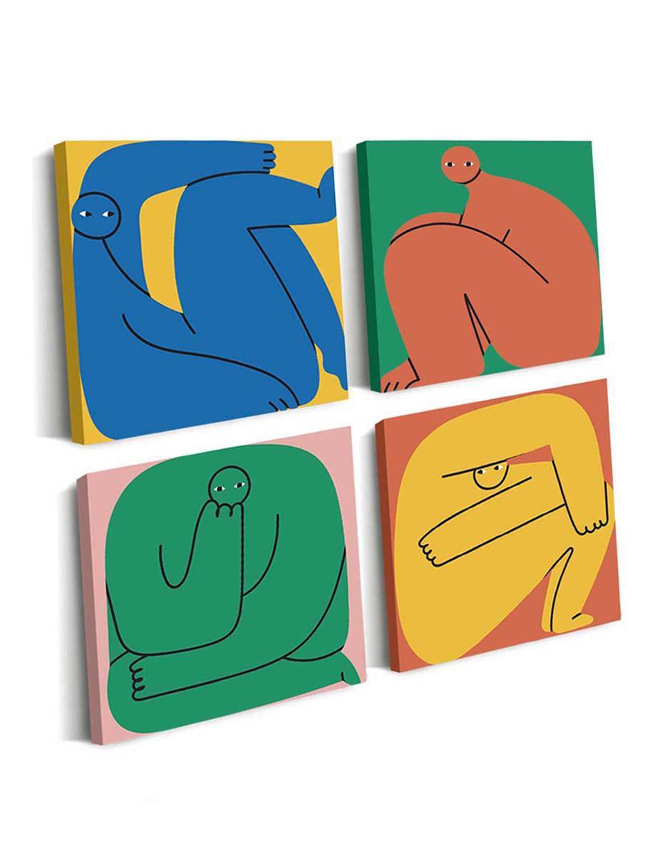 Cuadro decorativo set de criaturas extrañas con barniz a registro 2