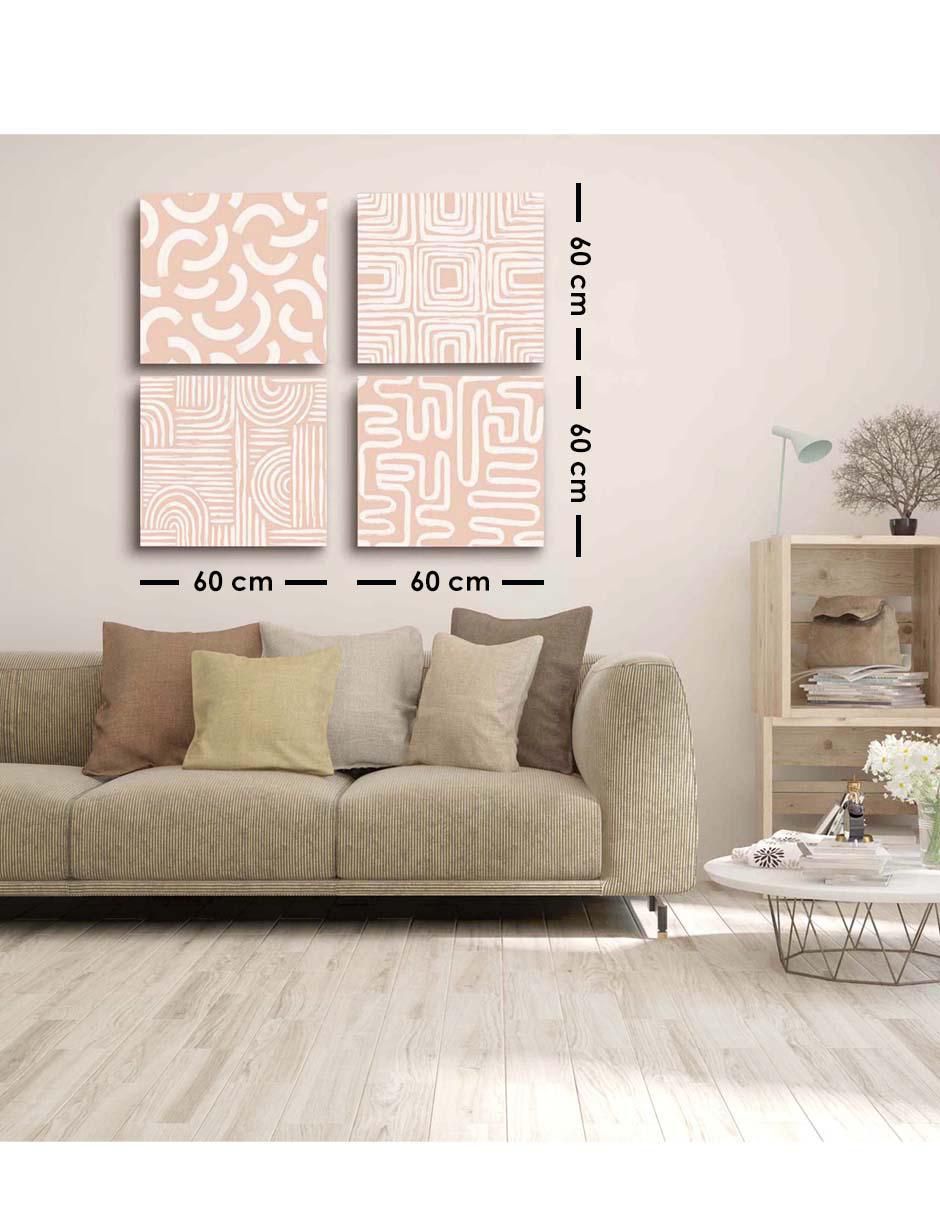Cuadro decorativo set de patrones contemporáneos con barniz a registro 5