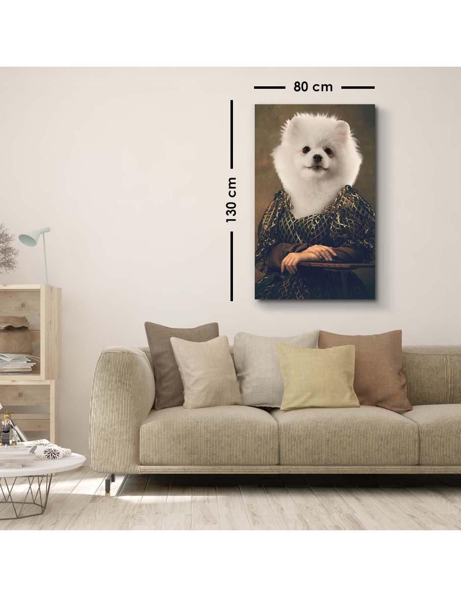 Cuadro decorativo canvas art la simpática renacentista con barniz a registro