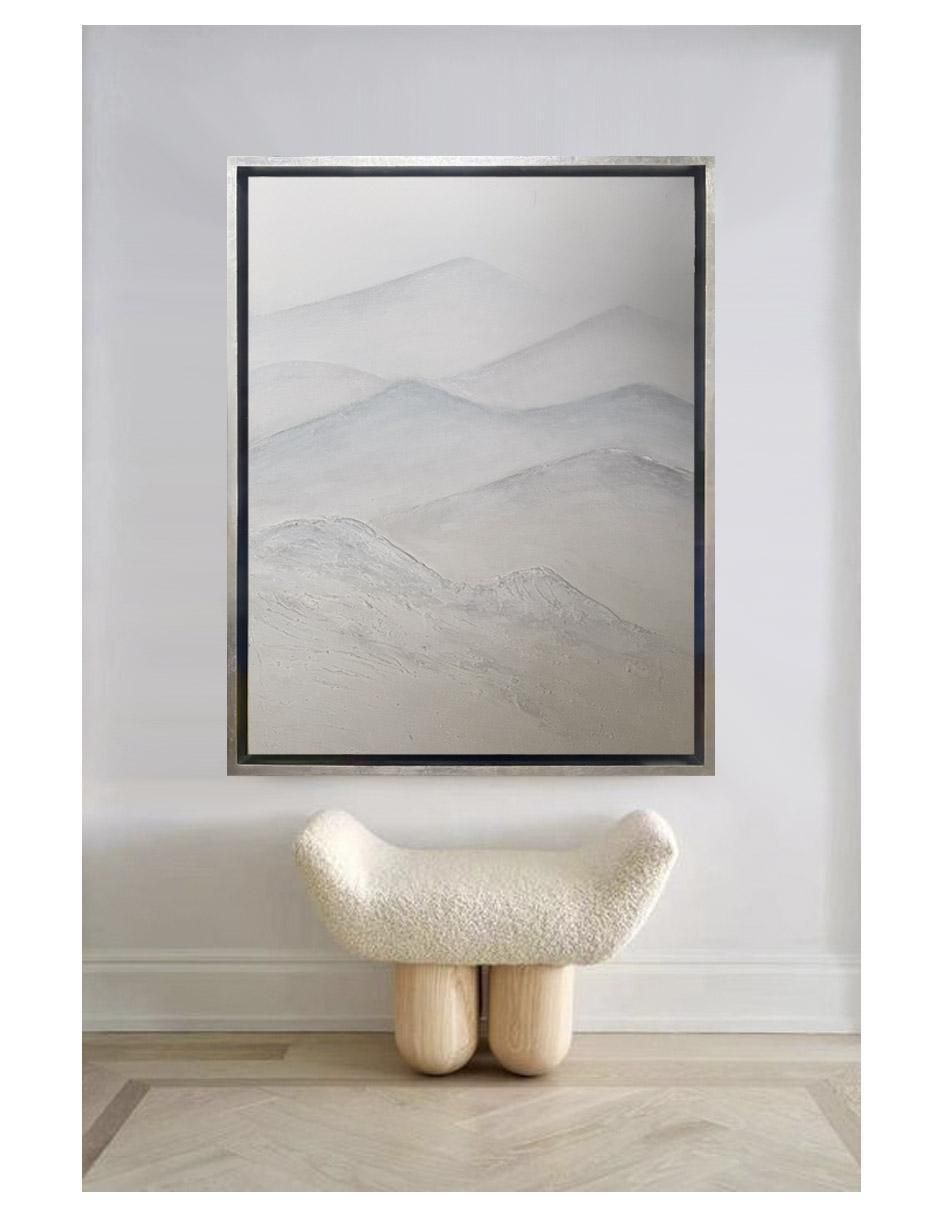 Pintura Blanco Infinito técnica mixta Mountais 2