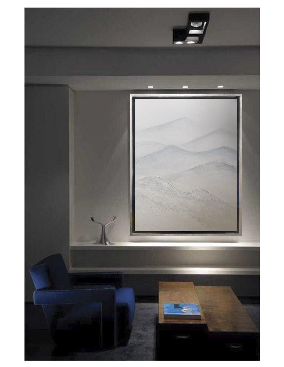 Pintura Blanco Infinito técnica mixta Mountais 5