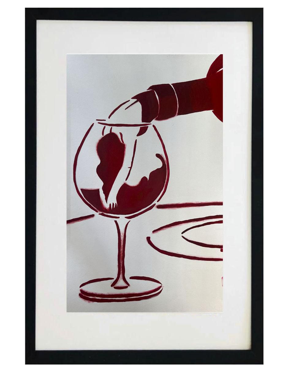 Pintura Good Wine técnica acrílico Vinos