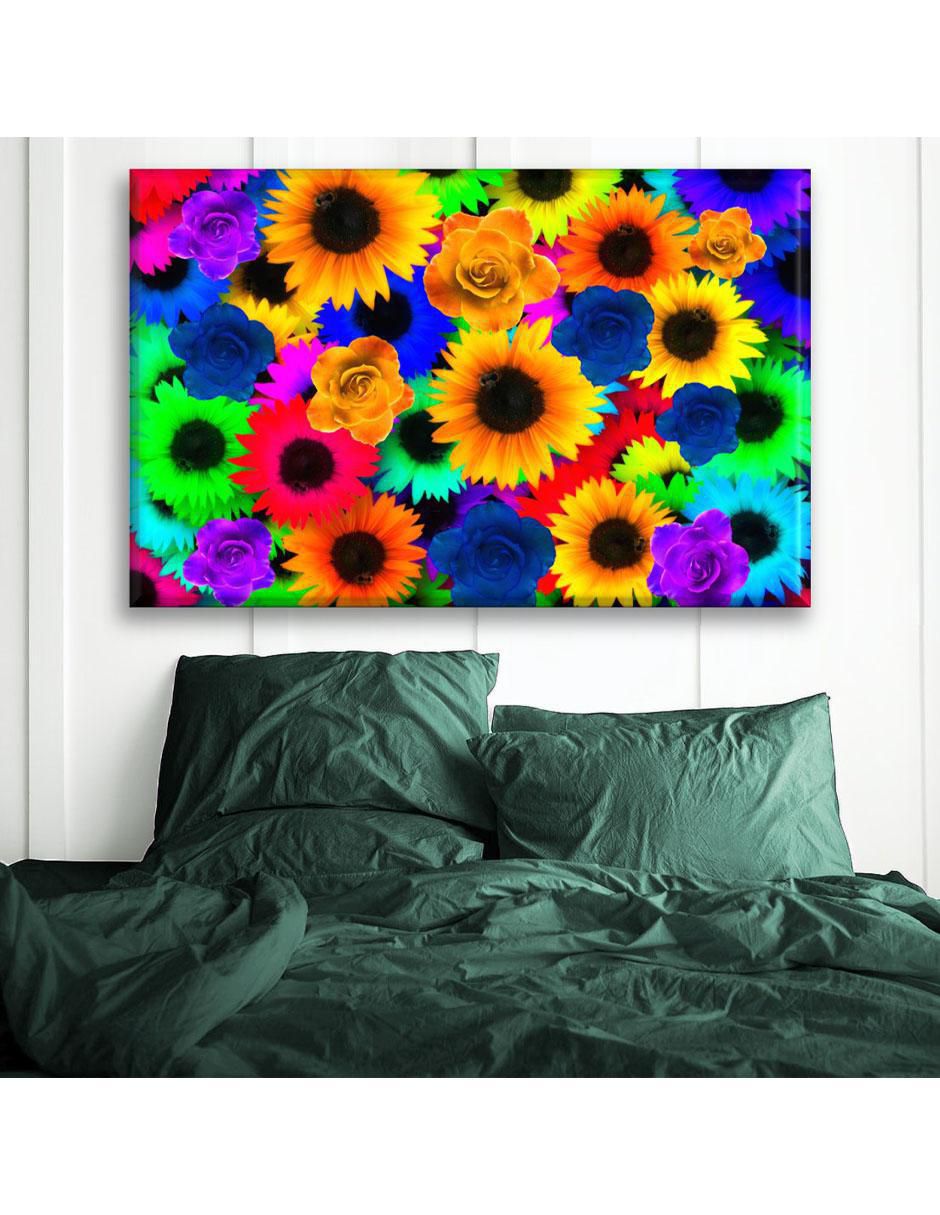 Cuadro decorativo Girasol colorido 3
