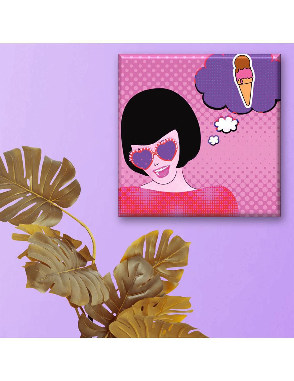 Cuadro decorativo Chica con bocadillo 4