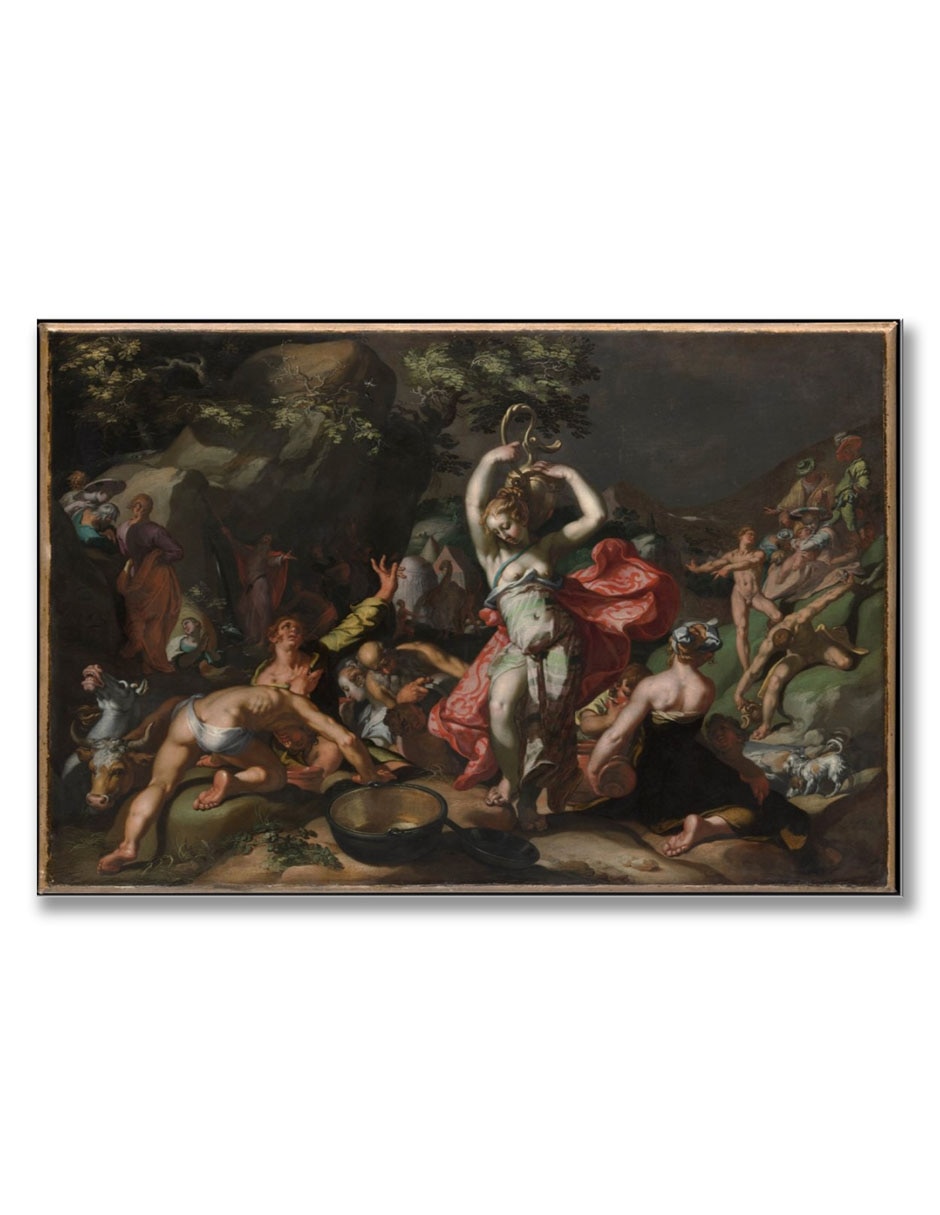 Cuadro decorativo Moisés golpeando la roca