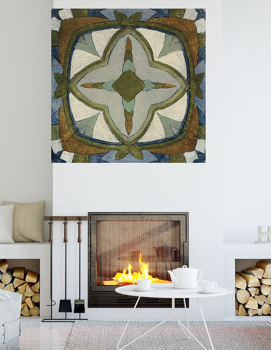 Cuadro decorativo Azulejos del Viejo Mundo X técnica mixta Formas 4