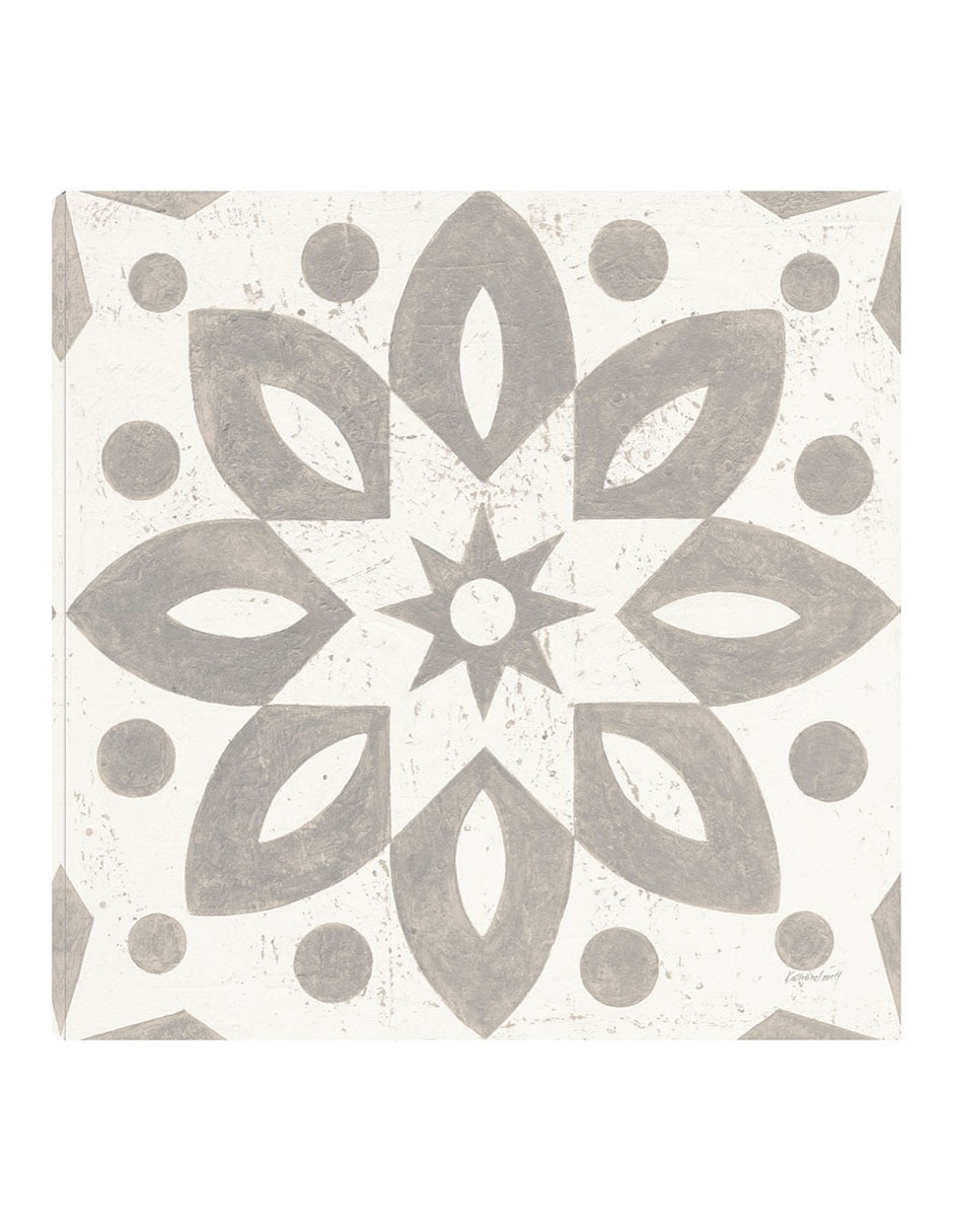 Cuadro decorativo Azulejo de Caravana de Invierno I técnica mixta Símbolos Cuadro decorativo Azulejo de Caravana de Invierno I técnica mixta Símbolos