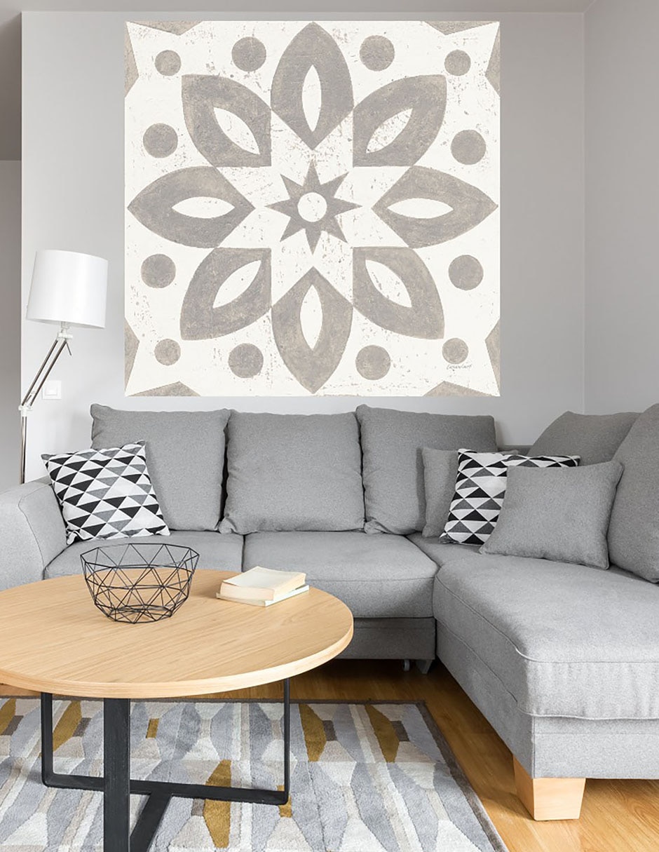 Cuadro decorativo Azulejo de Caravana de Invierno I técnica mixta Símbolos 5