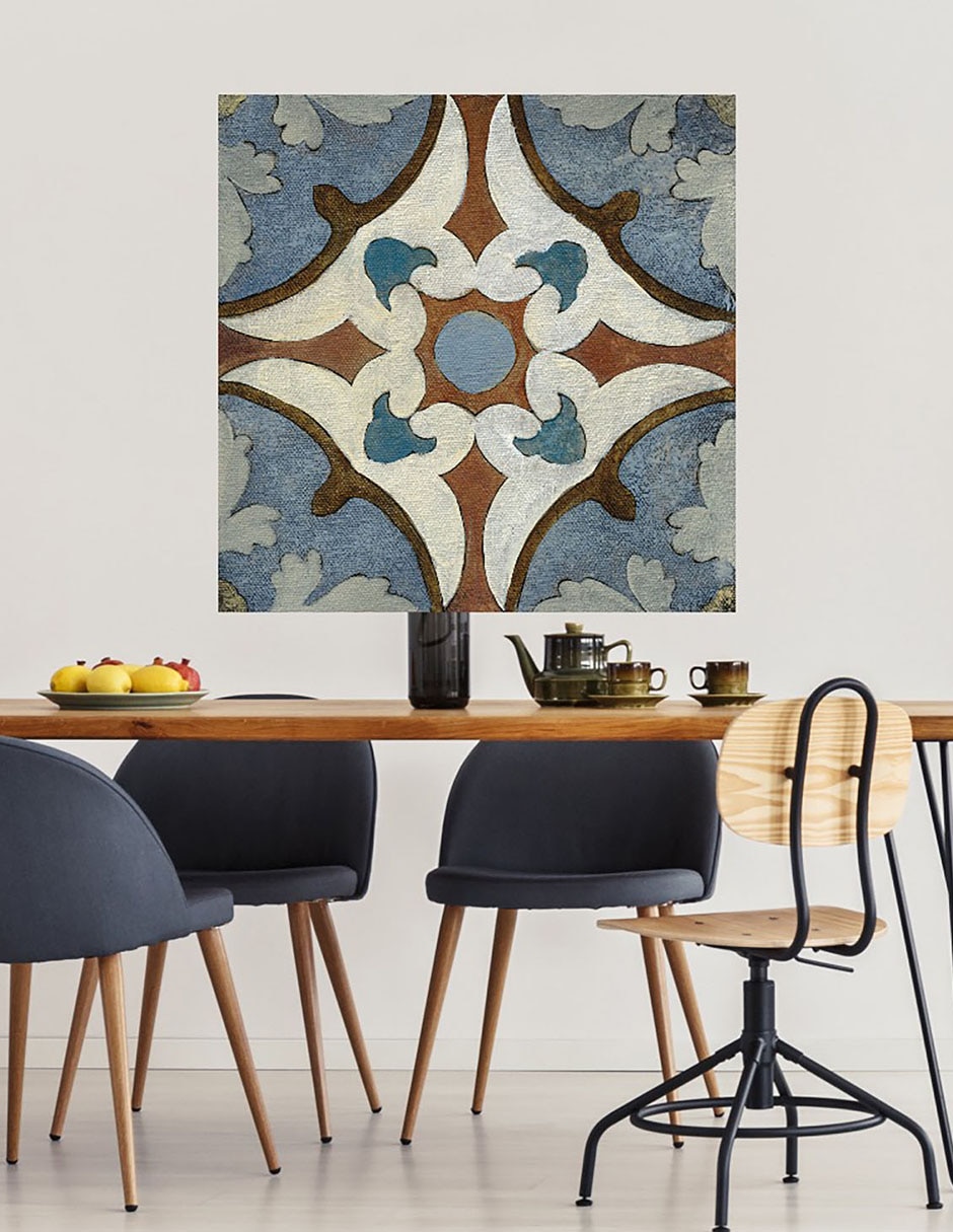 Cuadro decorativo Azulejos del Viejo Mundo VII técnica mixta Formas 4