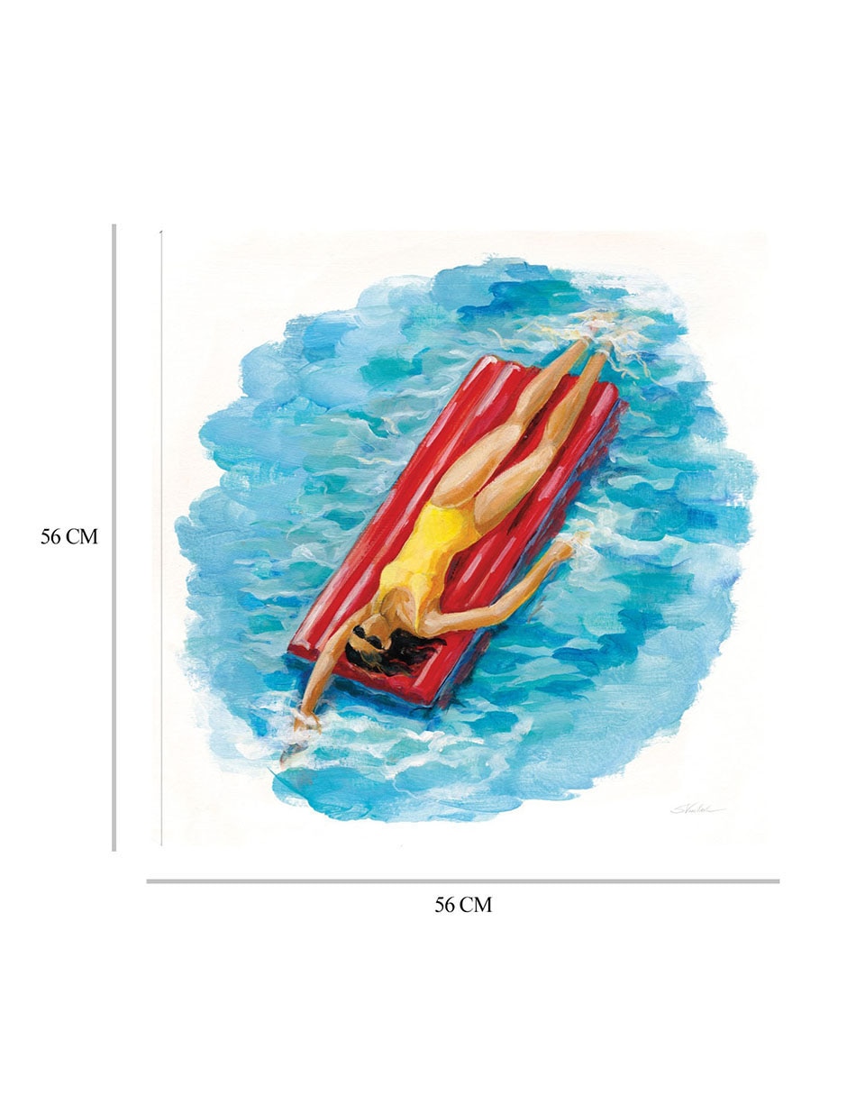 Cuadro decorativo Bañista II técnica mixta Verano 8