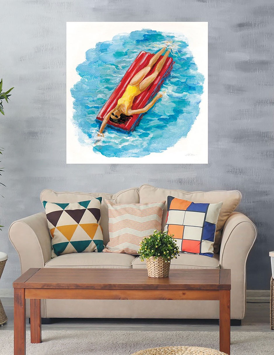 Cuadro decorativo Bañista II técnica mixta Verano 2