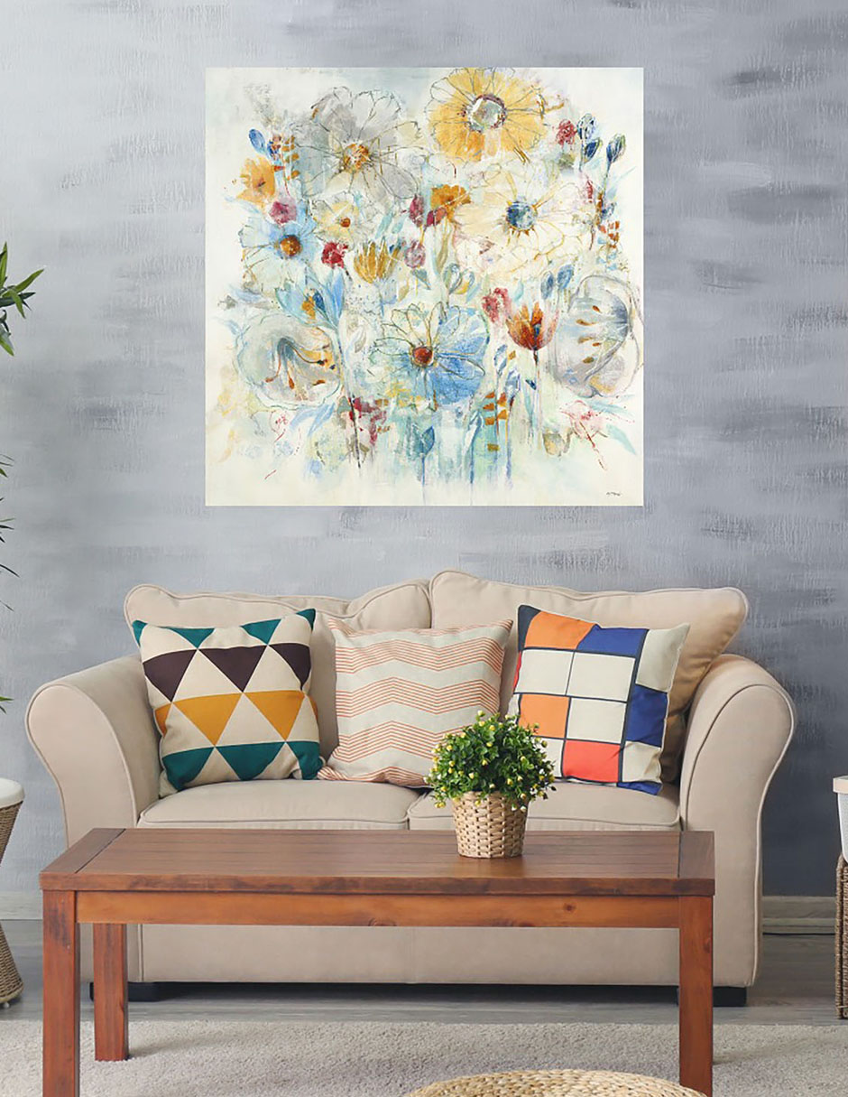 Cuadro decorativo Azul armónico técnica mixta Primavera 2