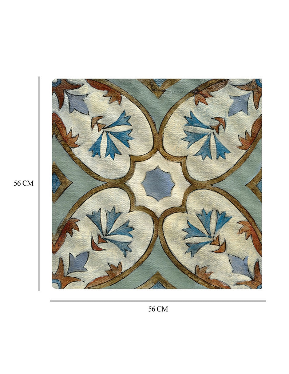 Cuadro decorativo Azulejo del Viejo Mundo IV técnica mixta Símbolos 3