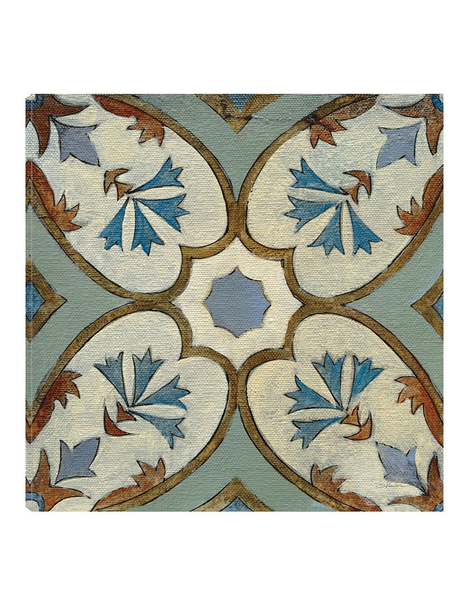 Cuadro decorativo Azulejo del Viejo Mundo IV técnica mixta Símbolos