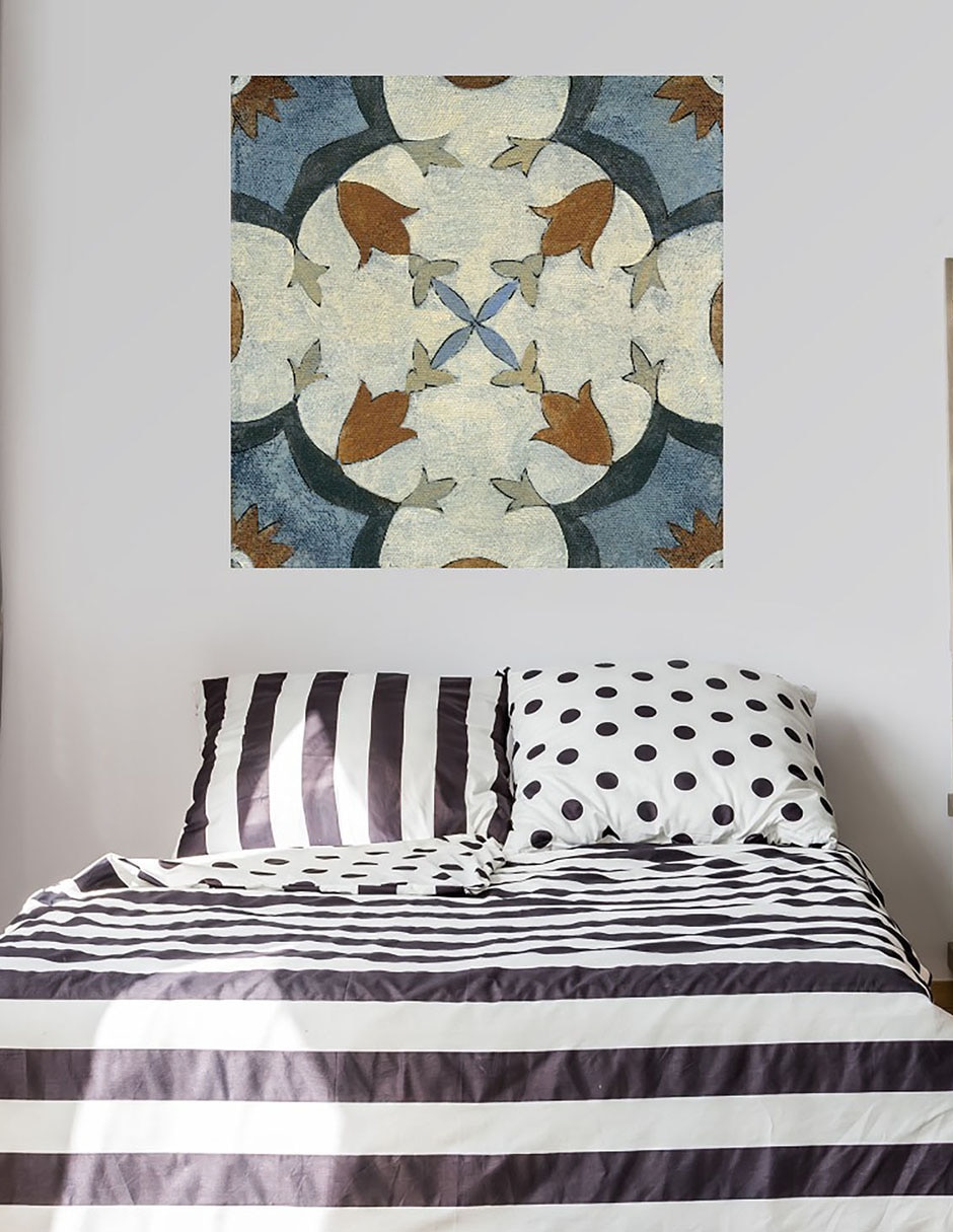 Cuadro decorativo Azulejos del Viejo Mundo V técnica mixta Formas 2