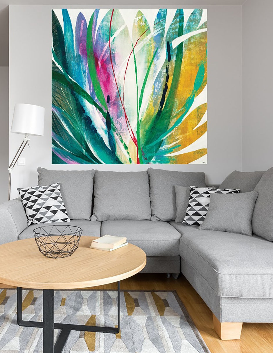 Cuadro decorativo Agave técnica mixta Formas 4