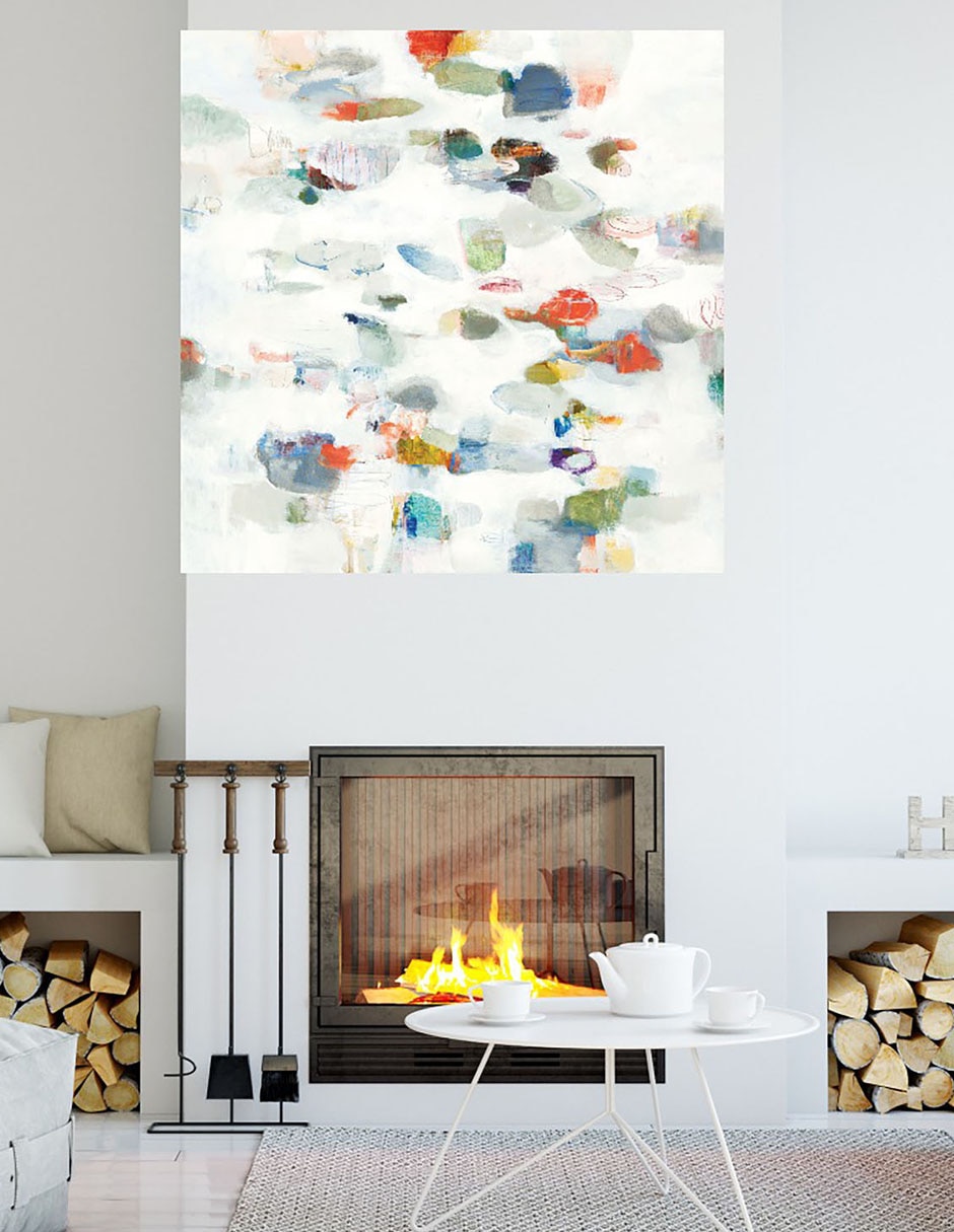 Cuadro decorativo Arriba y abajo técnica mixta Formas 4