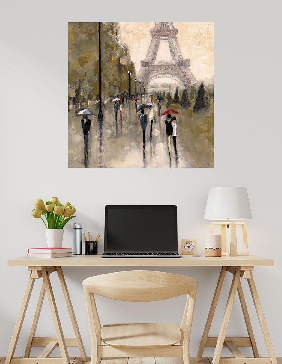 Cuadro decorativo Andando en París técnica mixta Arquitectura 2