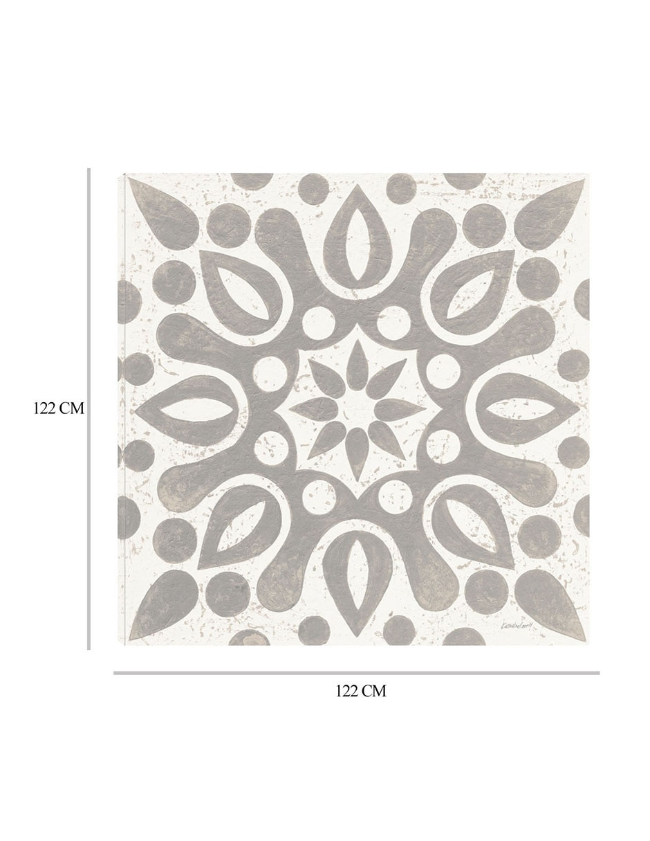 Cuadro decorativo Azulejo de Caravana de Invierno IV técnica mixta Símbolos 8