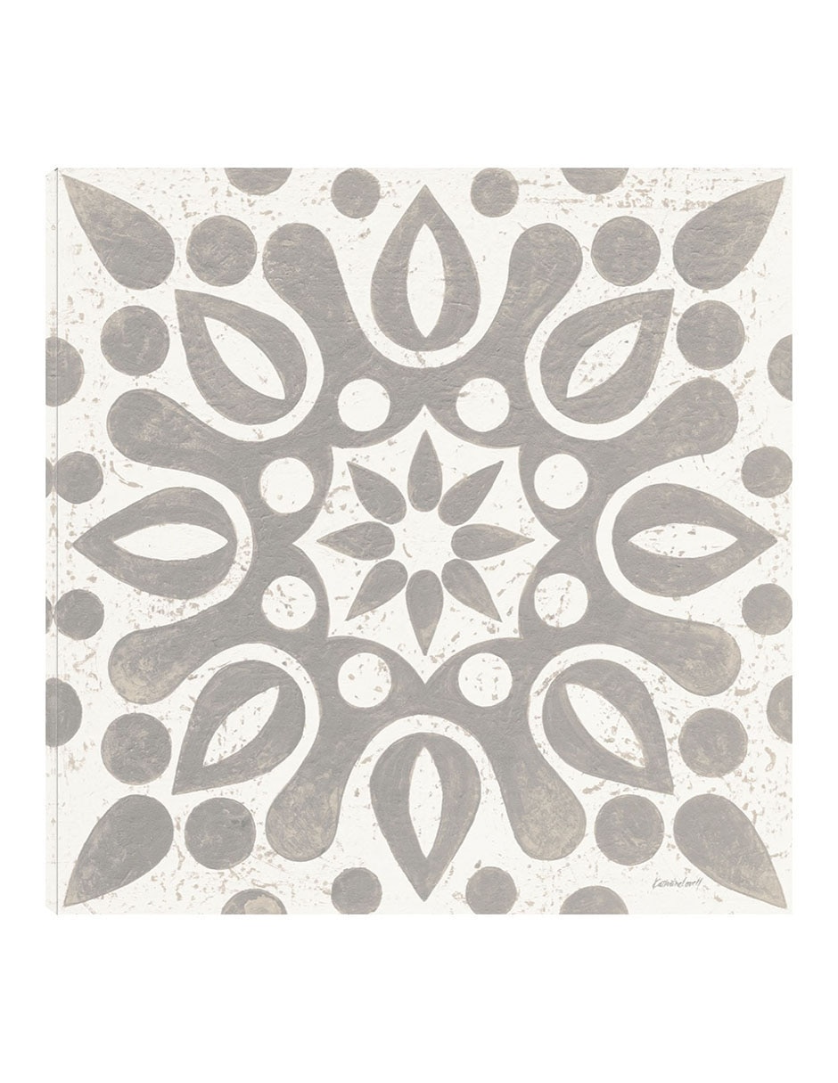 Cuadro decorativo Azulejo de Caravana de Invierno IV técnica mixta Símbolos Cuadro decorativo Azulejo de Caravana de Invierno IV técnica mixta Símbolos