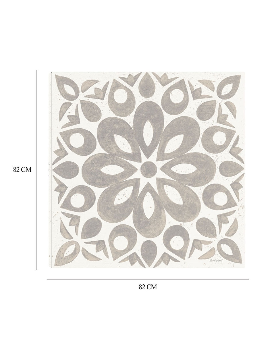 Cuadro decorativo Azulejo de Caravana de Invierno III técnica mixta Símbolos 2