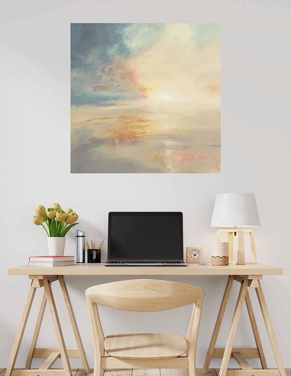 Cuadro decorativo Amanecer técnica mixta Nubes 2