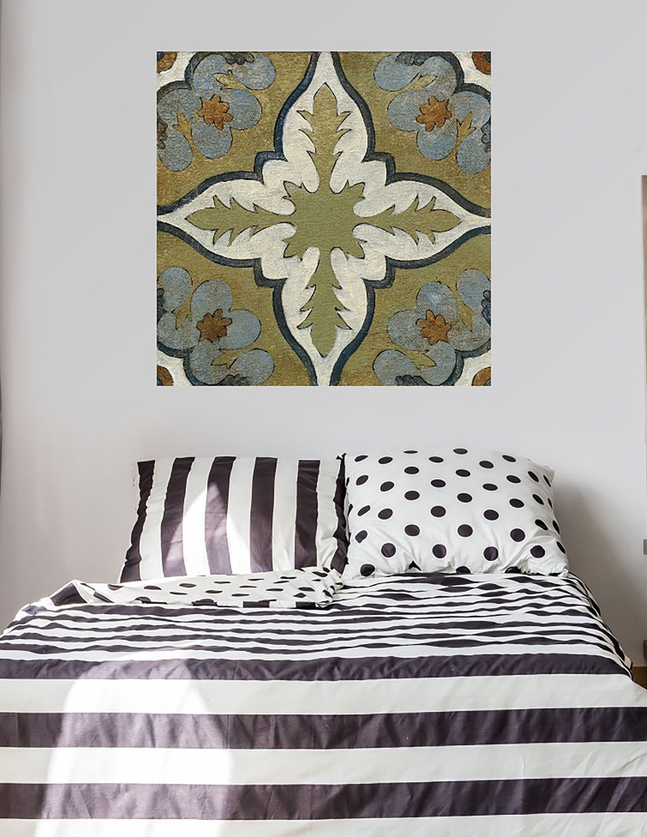 Cuadro decorativo Azulejo del Viejo Mundo II técnica mixta Símbolos 2