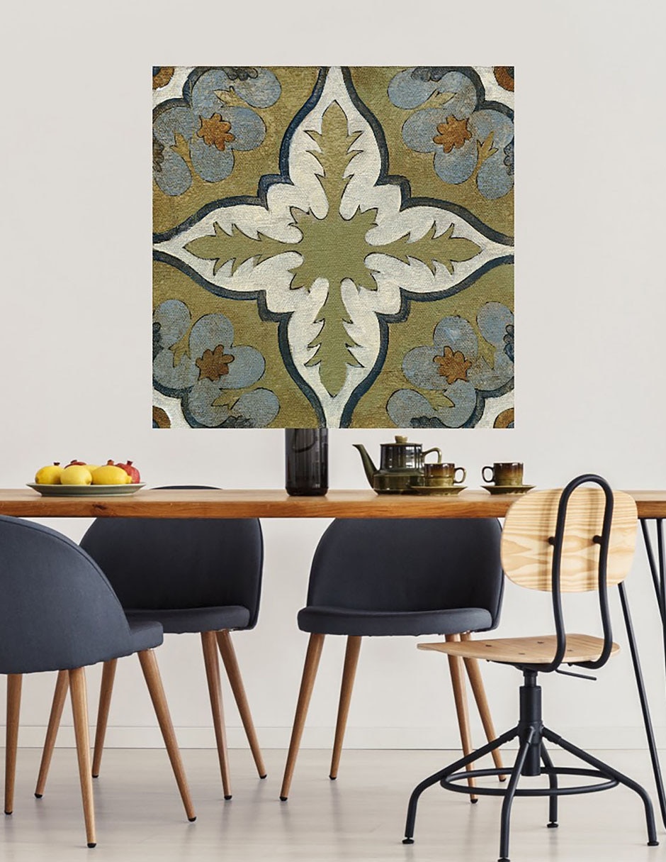Cuadro decorativo Azulejo del Viejo Mundo II técnica mixta Símbolos 3