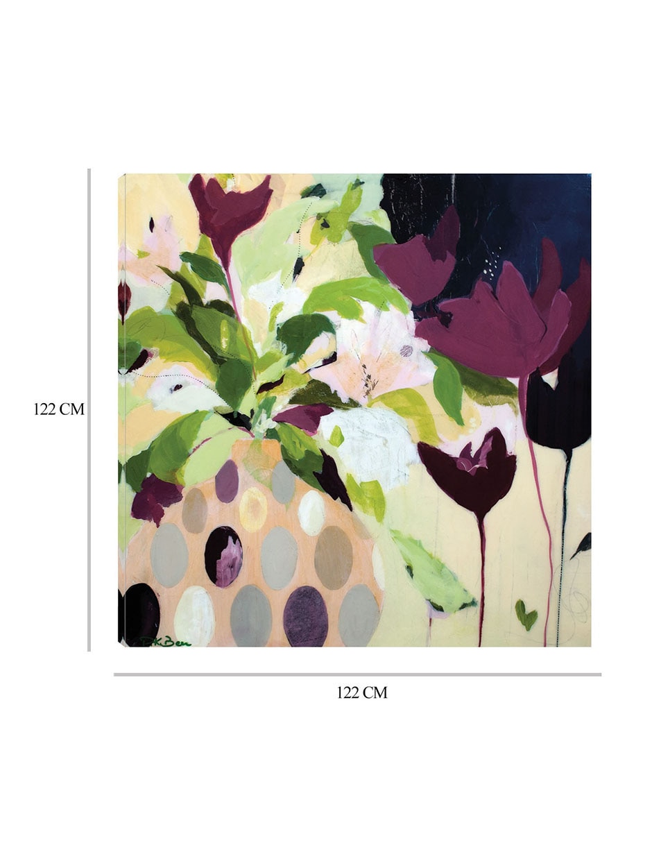 Cuadro decorativo Amelia técnica mixta Flores 3