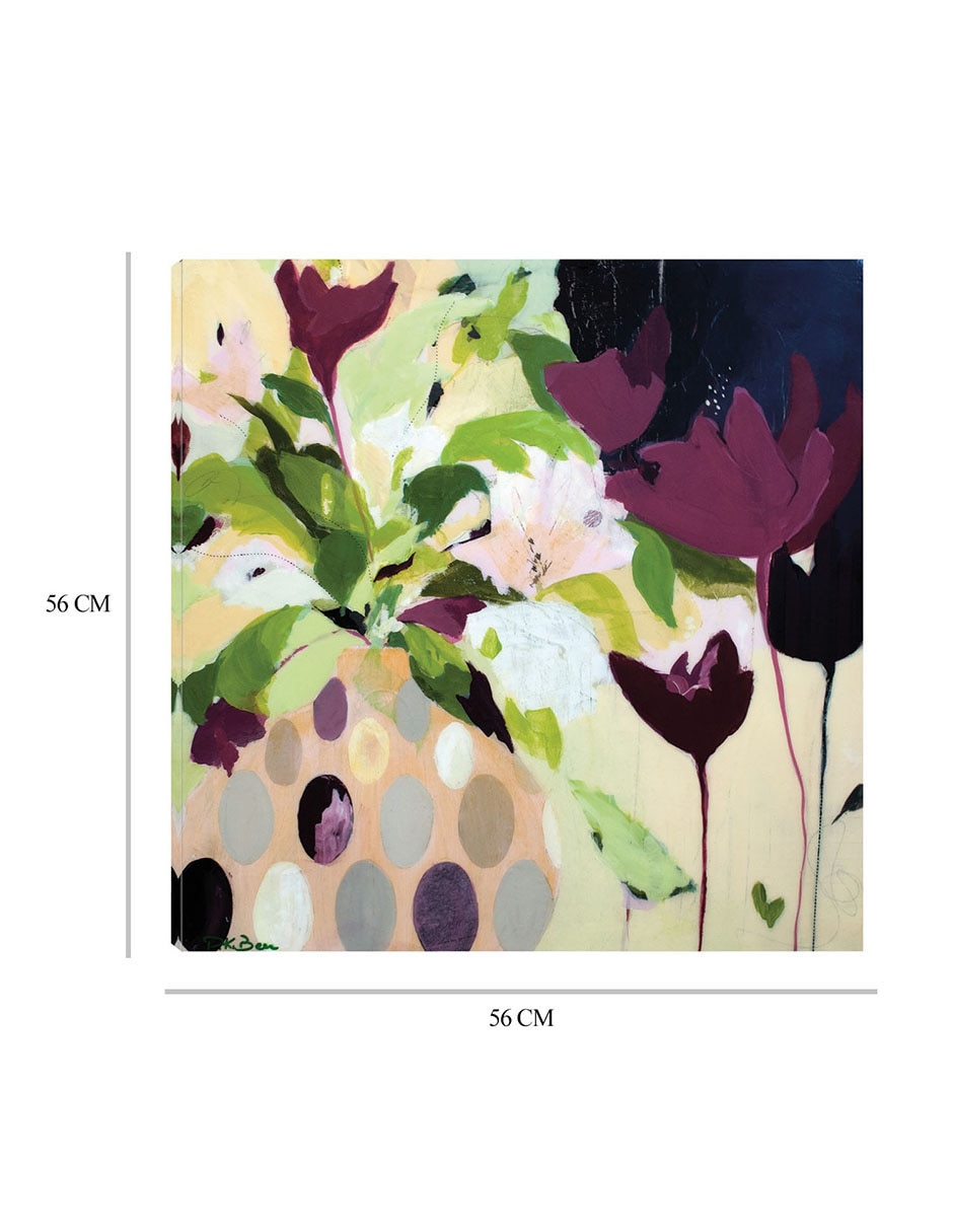 Cuadro decorativo Amelia técnica mixta Flores 8