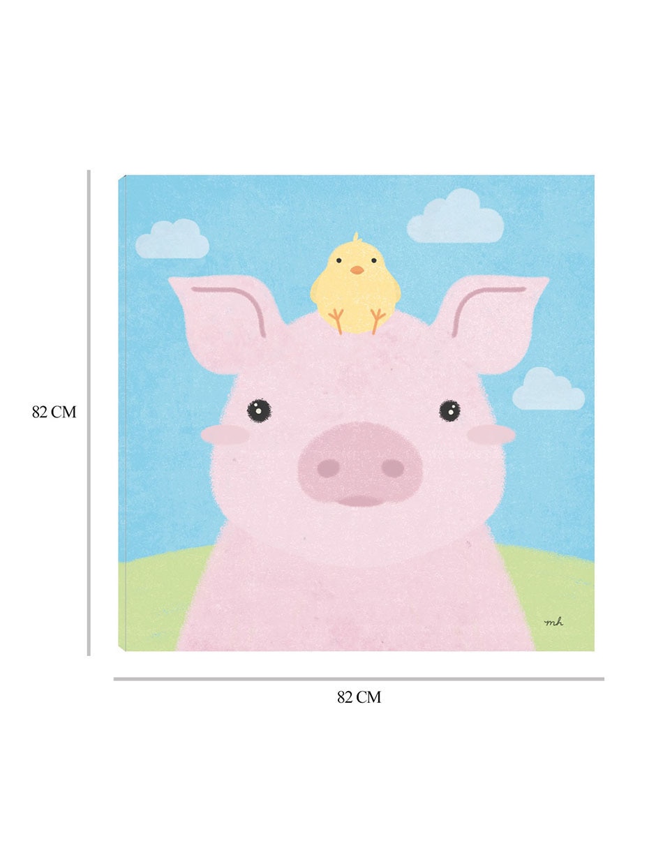 Cuadro decorativo Amigos de Granero II técnica mixta Animales Domésticos 2
