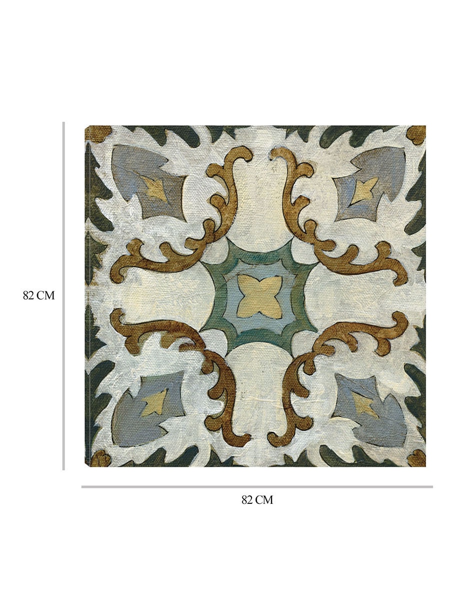 Cuadro decorativo Azulejo del Viejo Mundo I técnica mixta Símbolos 7