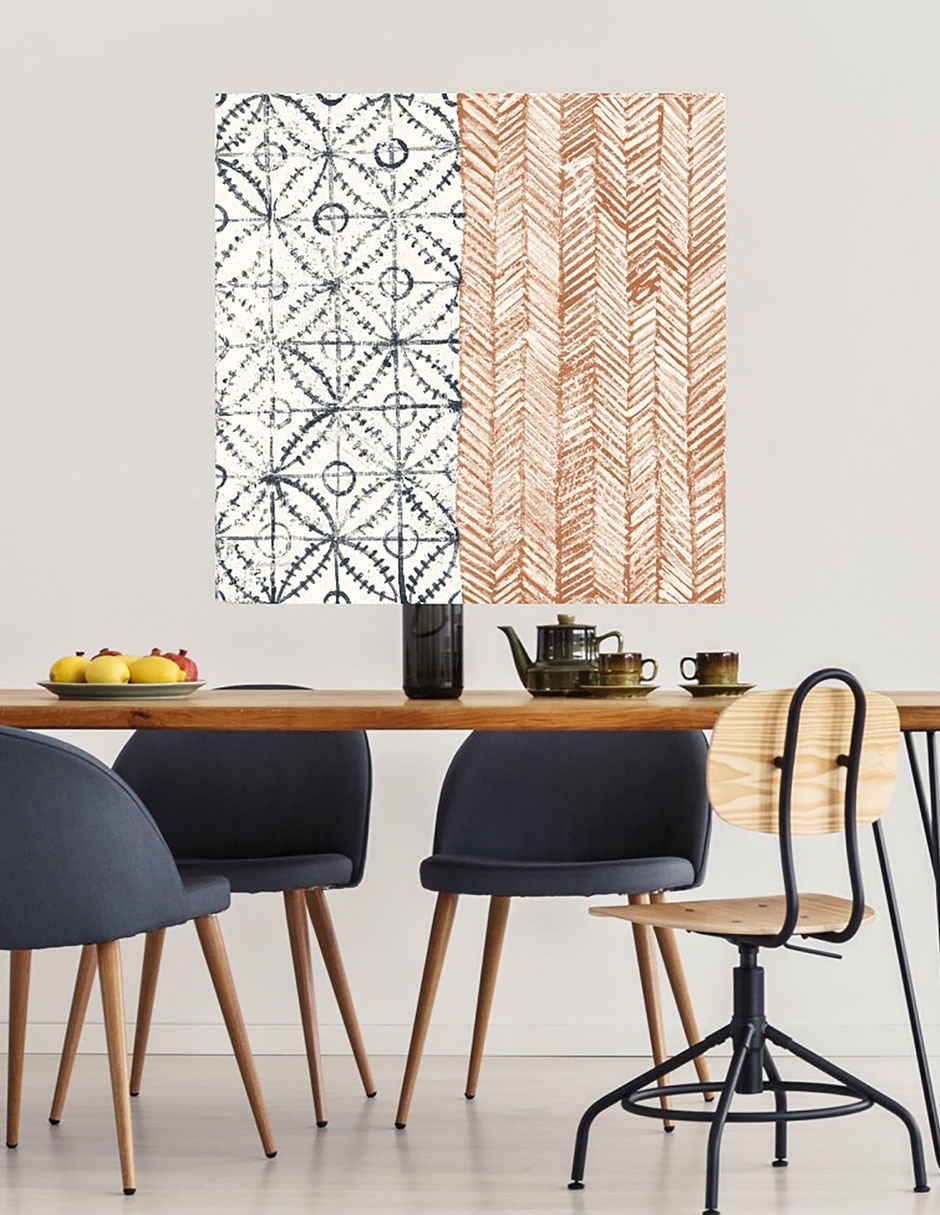 Cuadro decorativo Azulejo Maki VII técnica mixta Formas 3