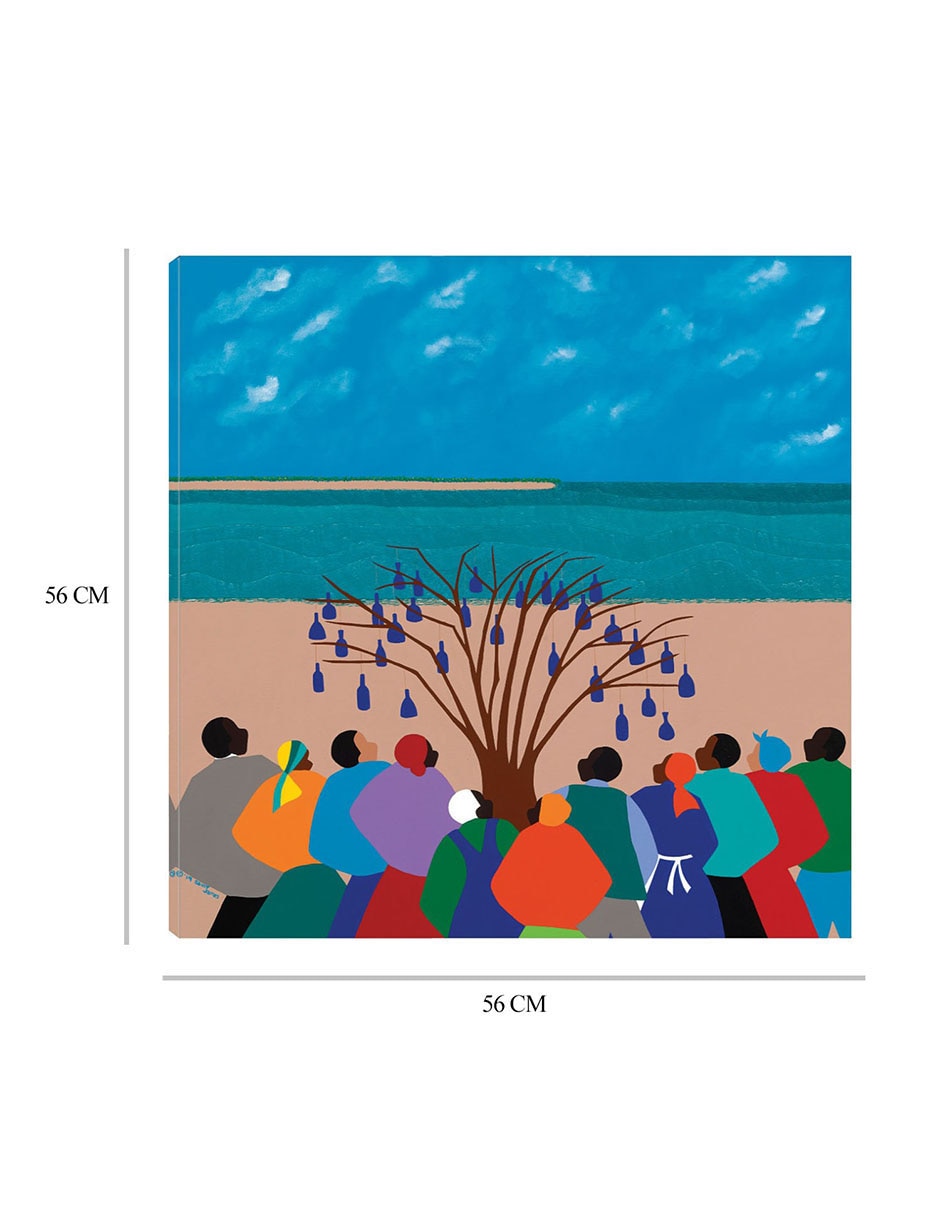 Cuadro decorativo Árbol de botella de Islas Gullah técnica mixta Playas 3