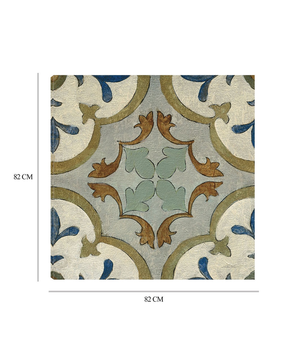 Cuadro decorativo Azulejos del Viejo Mundo VIII técnica mixta Formas 3