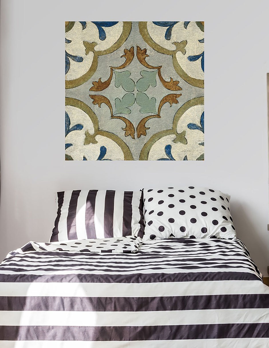 Cuadro decorativo Azulejos del Viejo Mundo VIII técnica mixta Formas 2